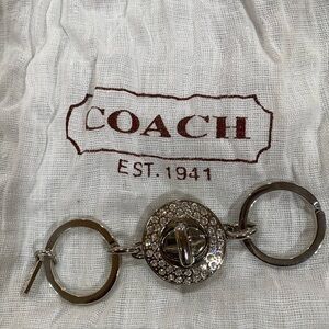 Coach Silver Keyrings with Crystal Accents